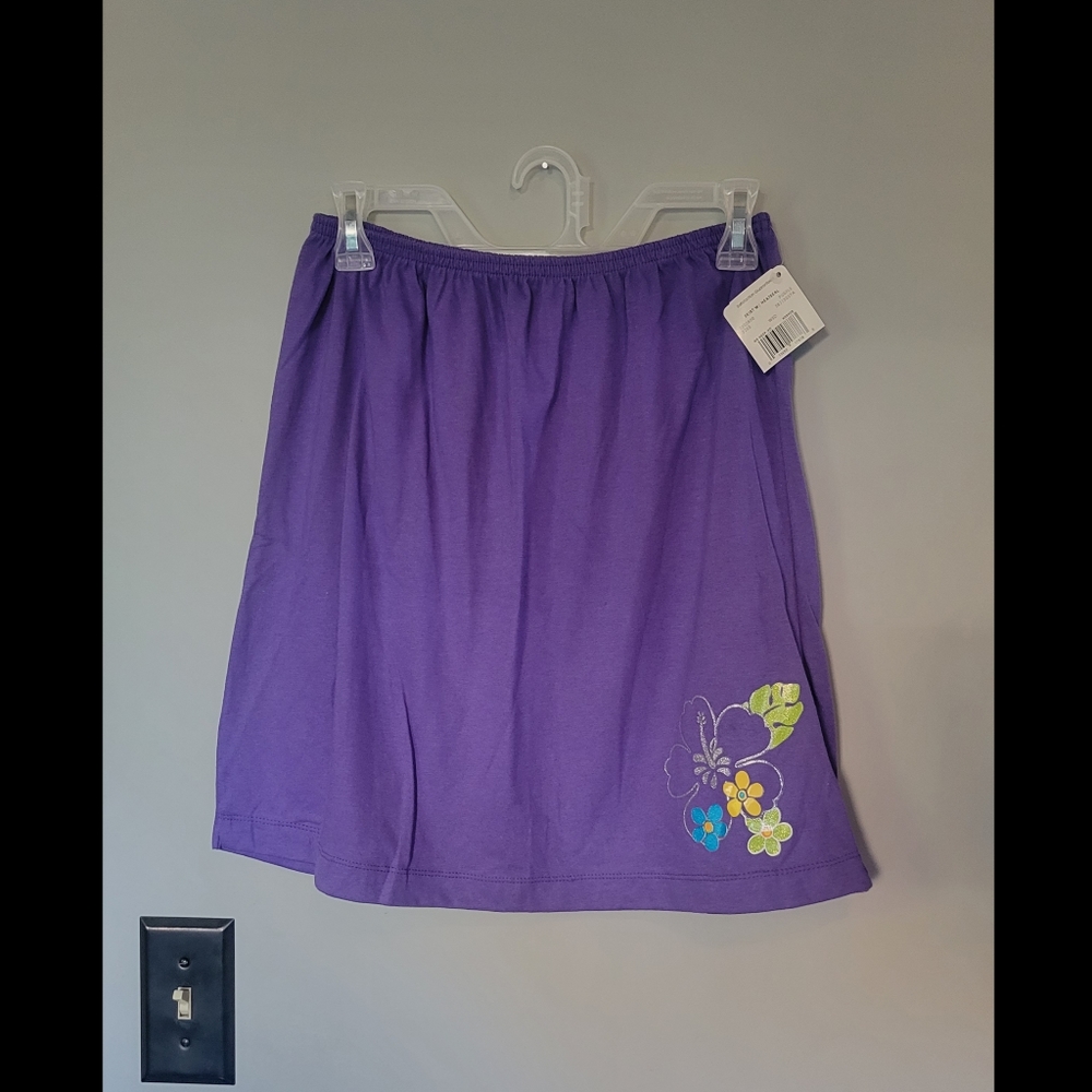 Simply Basic Y2K Tropical Flower Print Skirt